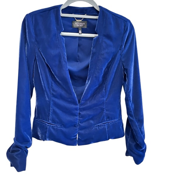 Victoria's Secret Royal Blue Velvet Blazer - Picture 1 of 5